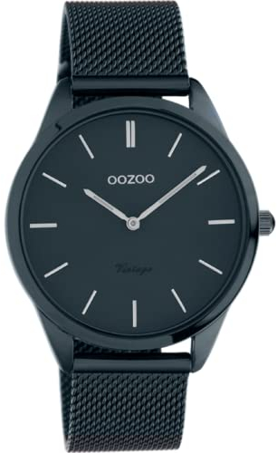 Oozoo Vintage Damenuhr mit Milanaiseband Dark Blue 38 MM Blau C20008
