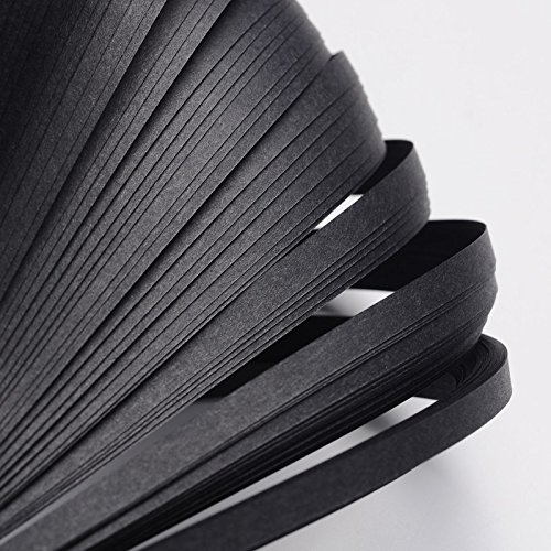 Craftdady 1200 Streifen Quilling Papierstreifen 530 x 5 mm schwarz für DIY Handwerk Quilling Papier Malerei Wanddekoration