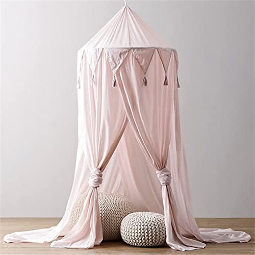 Zanzariera a Cupola Universale, Facile Installazione Appeso Letto a baldacchino Rete Naturals Letto a baldacchino Protezione Contro Gli Insetti per Taglia Singola,Rosa