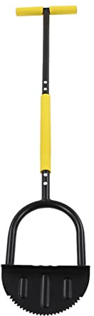 Fyearfly Bordatrice per Prato Semicircolare, Bordatrice per Prato Manuale Struttura in Acciaio Lama a Dente di Sega Manico a T Copertura in Spugna Ampio Pedale Strumento per Bordatura da Giardino