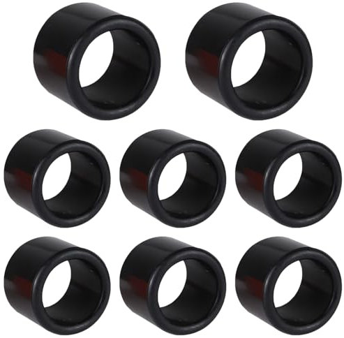 Vleant Juego de 8 tapas de tubo de silicona negra para caña de pescar, protectores de inserción, accesorios para carrito de pesca