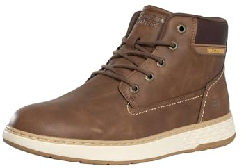 Skechers Garlan Deno, Botas Cortas al Tobillo Hombre, Brown Synthetic, 45 EU