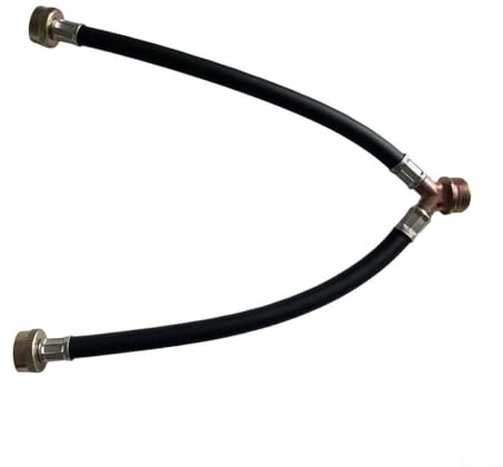 Honseadek Manguera de entrada de agua de goma acanalada de 3/4 pulgadas resistente a alta presión, construcción duradera para agua fría y caliente con fácil instalación