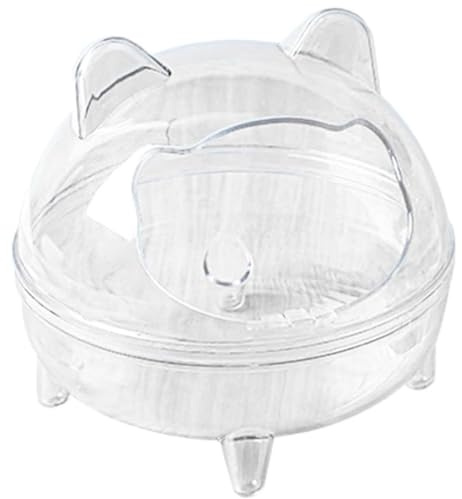 Muzrunq Récipient de Bain de Sable pour Hamster, boîte Sable Bain en Plastique pour Hamster, Toilettes Transparentes, Salle Douche pour Accessoires Cage