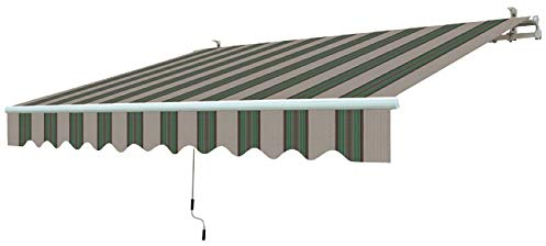 Blinky 9690810 Tenda da Sole avvolgibile Bianco/Verde rigato 195x150 cm
