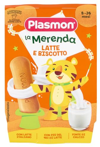 Plasmon Merenda Latte e Biscotto 2x120g (12 Confezioni)