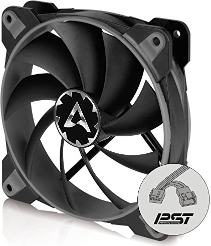 ARCTIC BioniX F120-120 mm Ventilador de Caja para Videojuego con PWM PST, Ventilador para CPU con Conexión PST (PWM Sharing Technology), Regula Las RPM Sincrónicamente, 200-1800 RPM - Gris