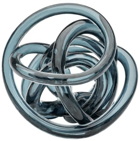 Torre & Tagus Orbit Glas-Dekokugel, 11,4 cm Durchmesser, Schieferblau