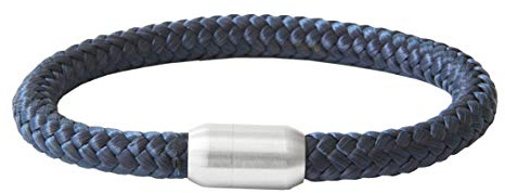 Paris Montana Paracord Armband | Magnetverschluss | geflochten aus Seemannsgarn | Segeltau | Maritim & Wasserfest | 8 mm Ø | | Handgemacht | Damen und Herren | (Marine-Blau, 19.00)