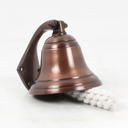Schiffsglocke aus Messing, nautische Schiffsglocke, 10,2 cm, AL 1843 (Antik-Kupfer)