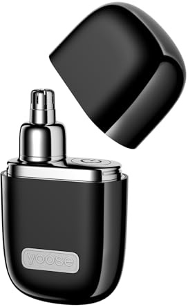 yoose Taglia Peli Naso in Lega, Indolore Taglia Peli Naso e Orecchie Impermeabile IPX7, Peli Naso Uomo con Motore Super Silenzioso da 10.000 Giri/Min e 2x Lame Antiruggine, Ricaricabile di Tipo C