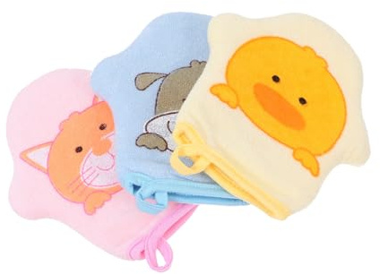 ERINGOGO 3pièces De Bain Pour Garçon Fille De Douche De Bain De Gommage Corporel Éponge De Douche Pour Garçon Fille