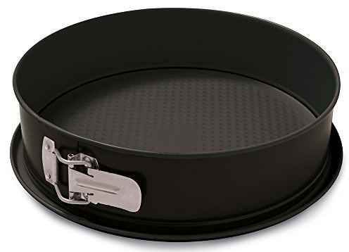 Guardini Gardenia, Tortiera apribile 1 fondo Ø 26 cm, Fondo Salvagoccia, Acciaio con rivestimento antiaderente, Nero, Made in Italy