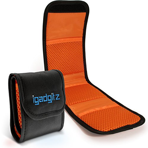 iGadgitz U4536 3 Bolsillos Funda Porta Filtros de Objetivos Compatible con Cámaras SLR y DSLR