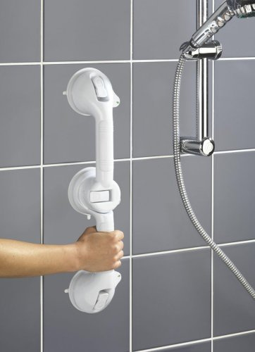 Wenko – Maniglia Vasca angolare con ventose Trio 49.5 cm