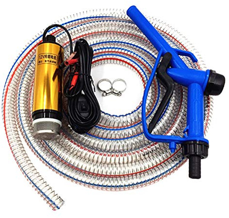 BSTQC Pompa elettrica 12 V per benzina, benzina, diesel, acqua liquida, acquario rosso
