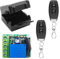 433Mhz Wireless Fernbedienung Schalter DC 12V 1CH RF Relais Empfänger Modul mit Sender, lange Strecke für Garagentor Opener (1Receiver+2Fernbedienungen)