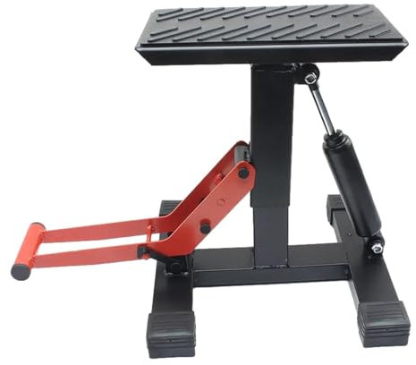 Cavalletto Sollevatore per Moto, Sollevatore a Forbice da 544,3 kg, Regolabile, Supporto per Moto, Antiscivolo, per Biciclette