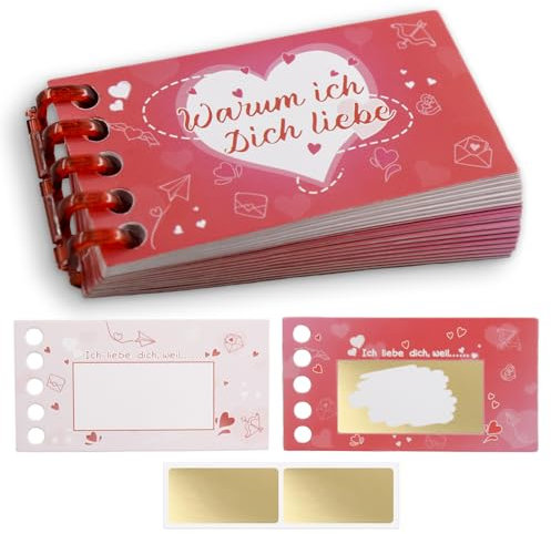 Adventskalender zum Rubbeln Warum ich dich liebe, Valentinstag Liebes Geschenk Rubbelkarten für Ihn Sie Weihnachten Rubbelkarten Adventskalender Liebe Karte Adventskalender ich liebe dich weil