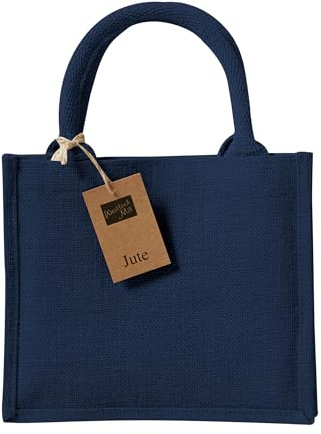 Westford Mill Mini bolsa de regalo de yute (talla única) (azul marino)