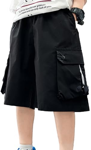Short Cargo 2025 pour garçons Pantalon de Sport Court Bermuda Couleur garçon Jogging Streetwear Shorts Longueur Genou té