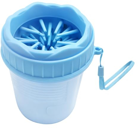 FANCY Nettoyeur de Pattes pour Chien, Laveur de Pattes pour Chien avec Brosse en Silicone Douce, Élimine Boue et Poussière, Dog Paw Cleaner Taille S