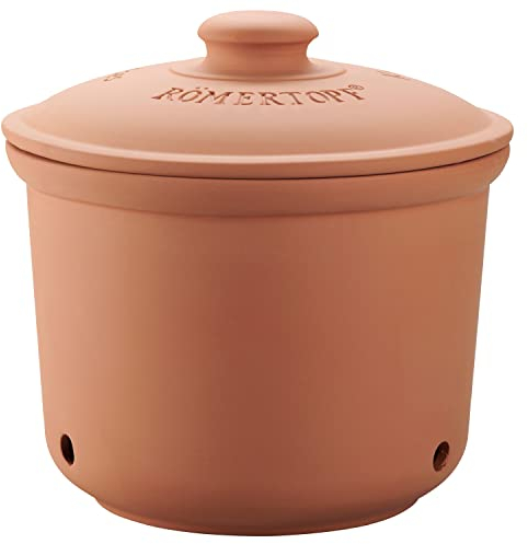 Römertopf Kartoffeltopf Maxi plus aus Naturton KEramik Vorratstopf Ø 26,0cm terrakotta, 3,0 Kg