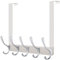 WEBI Over The Door Hooks 5 Coat Hooks,Over The Door Towel Rack,Door Hanger for Hanging Towels,Clothes,Bathroom,Chrome