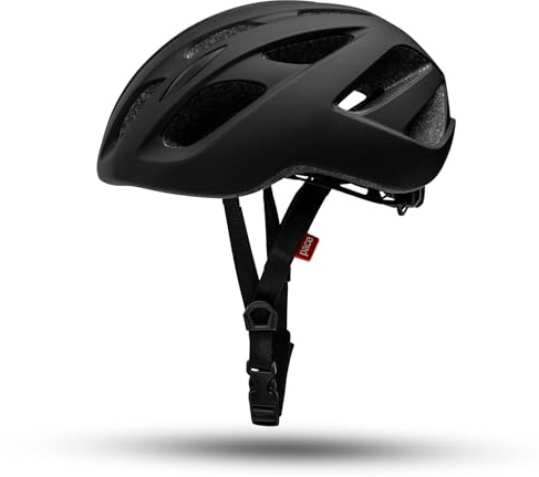 Crazy Safety Casco da Bicicletta Empire | Casco per Bici da Corsa con Rete Antizanzare | Casco MTB con 18 Fori di Areazione | Casco Bici Uomo e Donna con Sistema di Regolazione (Nero)