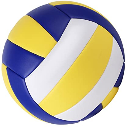LOVIVER Standard Indoor Volleyball Outdoor Ball für Kinder Teenager, Blau Gelb