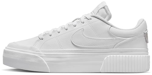 Nike Damen Schuh Sneaker Halbschuh Freizeitschuh Court Legacy Lift, Farbe:Weiß, Schuhgröße:EUR 42, Artikel:-101 White/White