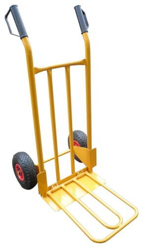 Giordanoshop Carrello Trasporto Grandi Volumi Max 300Kg in Acciaio Ranieri Sturdy Arancio