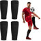 2 Paare Tube Stutzen Stutzen Unisex, Fußball Sleeves Tubes für Erwachsene, Fußballsocken Elastische Atmungsaktive Stutzen, Schienbeinschoner Halterung Socken Fussball für Fußballspiele Anfänger
