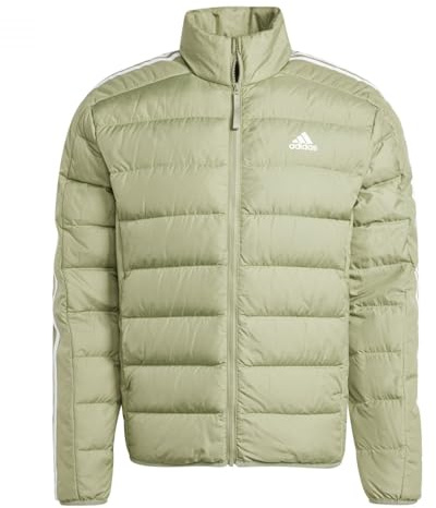 adidas Herren Essentials 3-Stripes Light Down Jacket, TENT GREEN F16, M