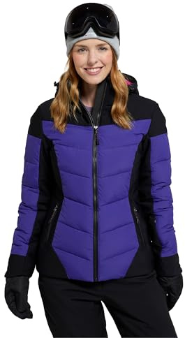Mountain Warehouse Resort Womens Padded Ski Jacket - Snow Proof, IsoTherm, Breathable & Thermal Tested -30 °C Ladies Coat - Best for Winter, Skiing, Winter Sports Purple Women's Size 10