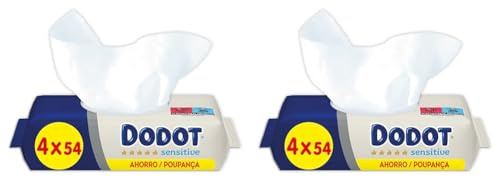 Dodot Toallitas para Bebé Sensitive - Paquete de 8 x 54 Toallitas - Total: 216 Toallitas