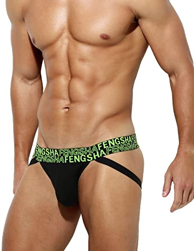Casey Kevin Jockstrap Stringtrosa Herr Underkläder Suspension Athletic Sport Stöd Trosor Bomull Slip String Thong, A1-svart, XXL