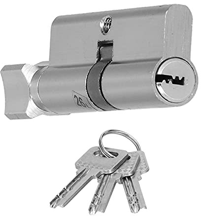 Serratura a Cilindro, Cilindro per Serratura in Lega di Alluminio e Ferro Cilindro con Nucleo per Serratura Combinato con Serratura per Porta Scorrevole a Chiave per Porte di