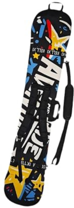 Fenteer Funda para Tabla de Snowboard, Bolsa de Transporte, Correas Ajustables para Hombros, Estuche para Esquís, 146 Cm