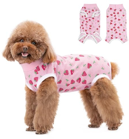 FEimaX Hundebody Nach Op Wundschutzanzüge für Hunde Hundebody Nach Kastration Rüde Hündin, Ärmellose Atmungsaktiv Body Hund Kastration für Kleine Mittelgroße Hunde