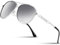 Wrimen Sonnenbrille-Herren-Damen-Polarisiert-Metallrahmen-Unisex-UV400-Schutz-Klassische Ultraleichte für Fahren,Angeln,Laufen & Outdoor(Weiß Verspiegelt)