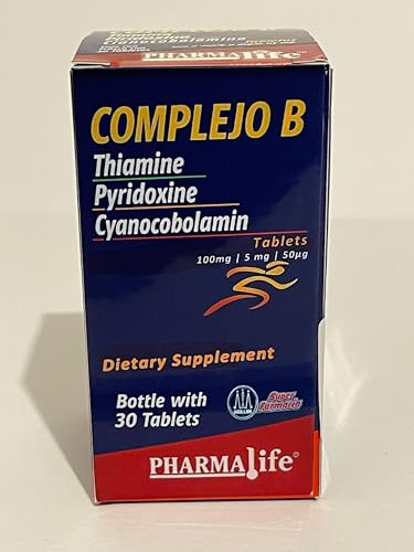 Complejo B (B-Complex) – Vitamin B1, B6, B12 Tablets – Dietary Supplement – 30 Tablets – 1 Month Supply