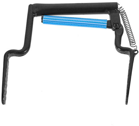 WOONEKY Pinza Porta Mattoni in Acciaio Regolabile con Molla Elastico per Edilizia Strumento Professionale Ergonomico per Blocchi di Varie Dimensioni Resistente e Antiruggine