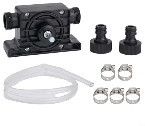 Pompe de forage portable pour transfert d'eau rapide, débit de 900 l/h, 3400 tr/min, avec tuyau de 1,2 m et pinces, pompe submersible en plastique pour la maison et l'atelier