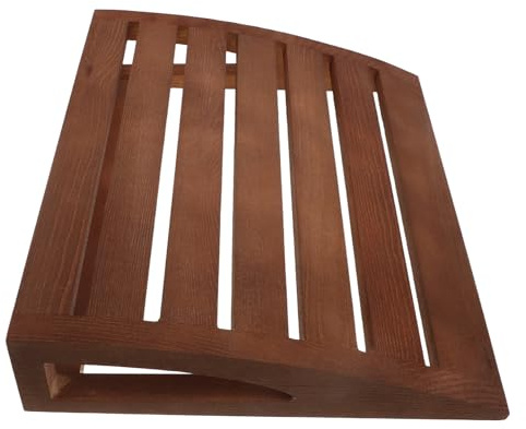 HIAKDOFT Reposacabezas Ergonómico para Sauna de Madera Maciza 38x30x7 Cm, Almohada Cervical Transpirable para SPA y Baño de Vapor, Accesorio Portátil para Alivio de Cuello en Sala de Sauna