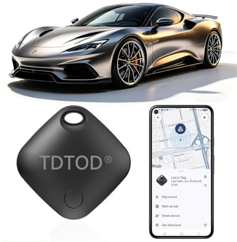 Tracker Tag Android,Smart Tag Localizzatore GPS per Android Funziona con Google Dov'è App Bluetooth Tracker Compatibile con Trova dispositivo per Chiavi/Bagagli (nero)