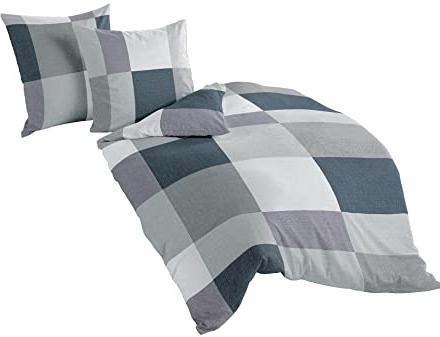 Bierbaum Bettwäsche 6520, Satin Basic, Designed in Germany, silber 13, 155x220 + 80x80 cm, Komfortgröße