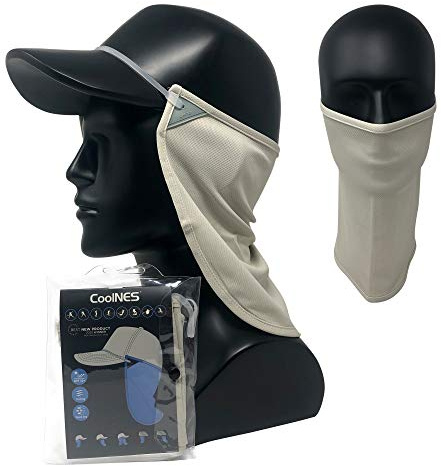 CoolNES Patente Cubre Cara o Cuello | Bandana Multifuncional para Gorras, Sombreros y Cascos | Protección Solar y Viento | UPF 50+
