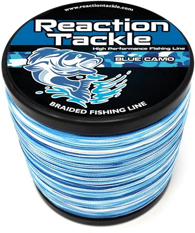 Reaction Tackle Braided Fishing Line Blue Camo 15LB 150yd