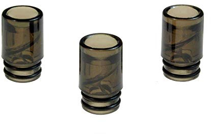 Armerah Anti Spit Back 510 Drip Tip eCig Mouthpiece Short/Medium Plastic 3 Pack Black